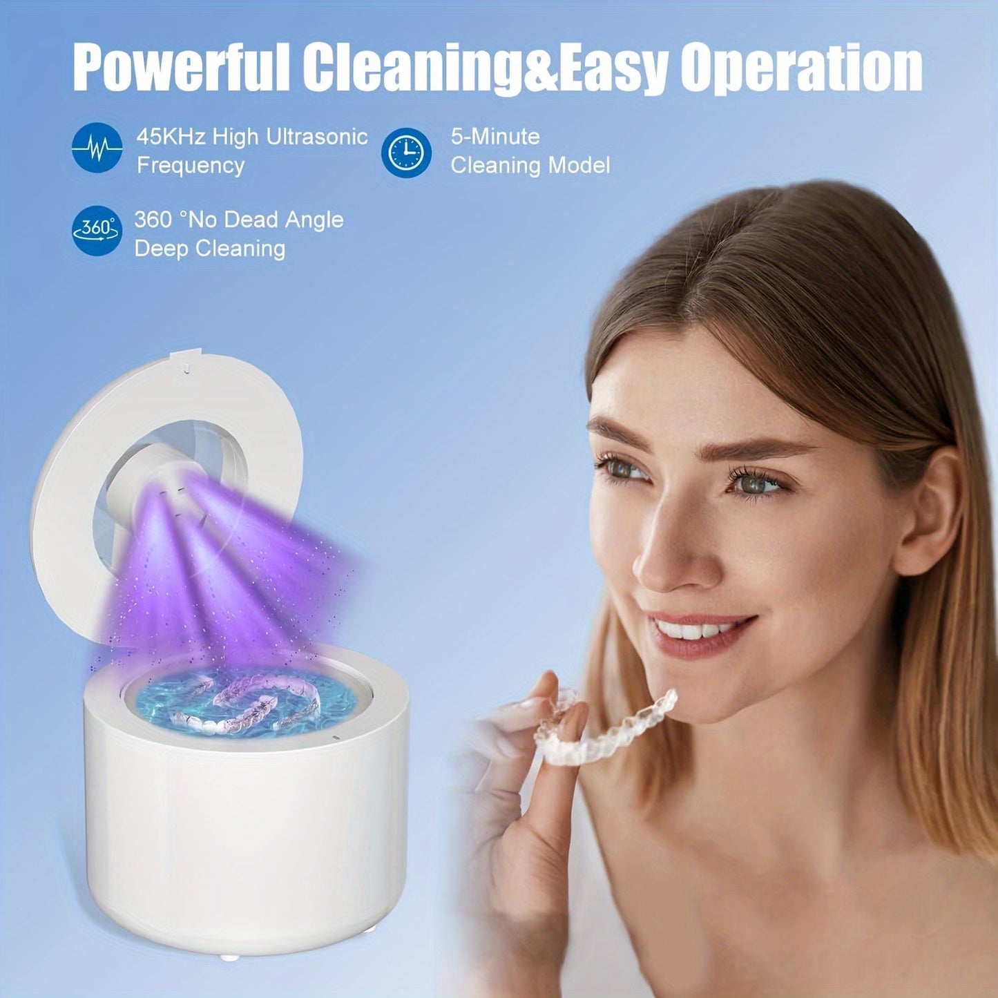 Dental Jewelry HighFrequency Cleaner 180ml Portable-VK7L