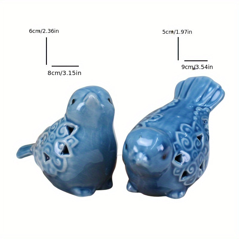 2PCS Ceramic Bird Figurines - H2DN
