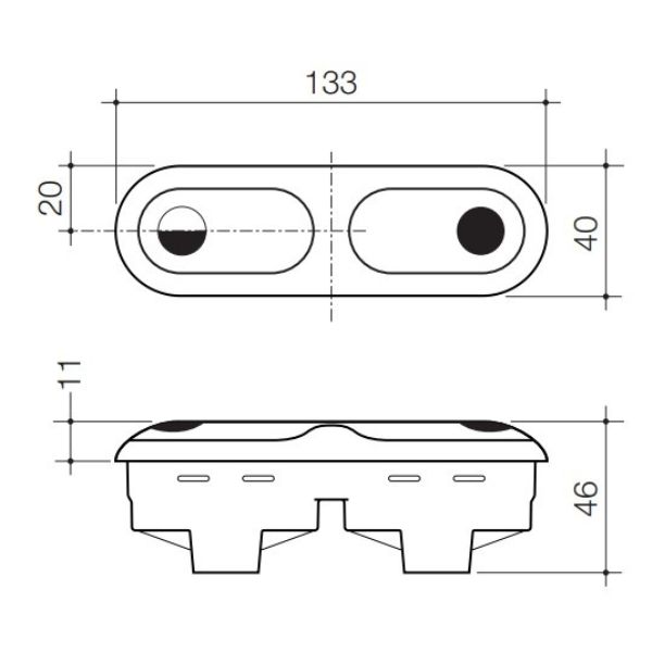 Caroma 2000 Series Toilet Cistern Button Dual Flush White 405167W