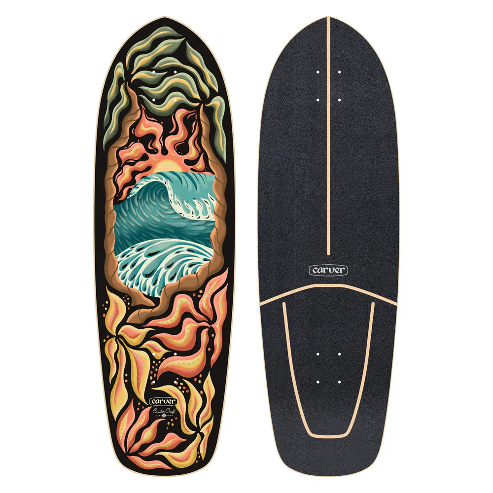 Carver Psychedelic Sunset Surfskate Deck (V4) - 32″
