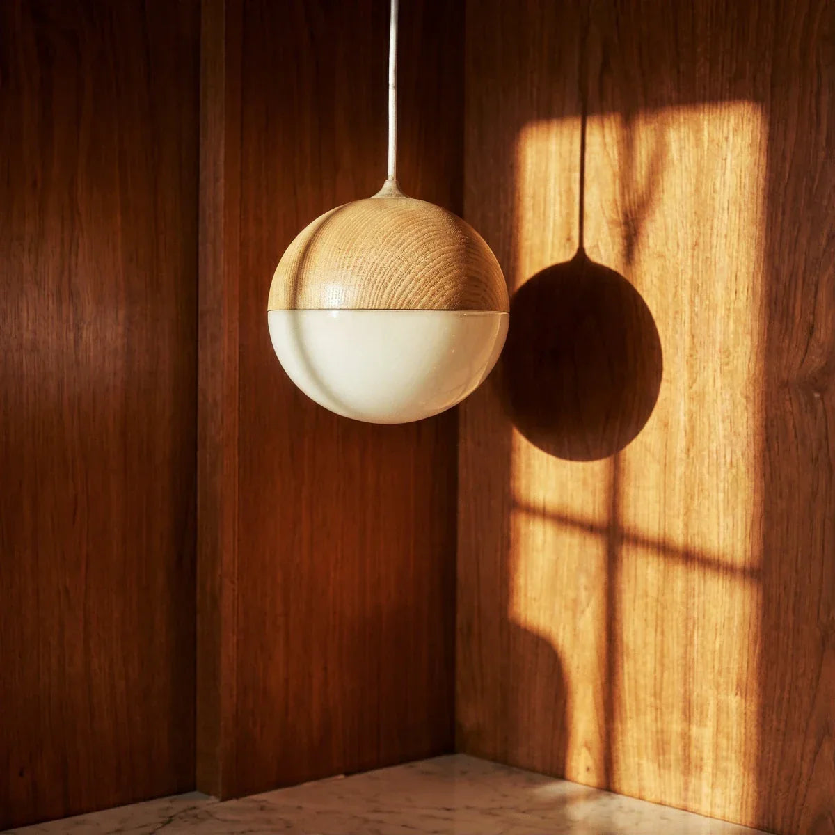 Modern Iron Pendant Light With Glass Shade
