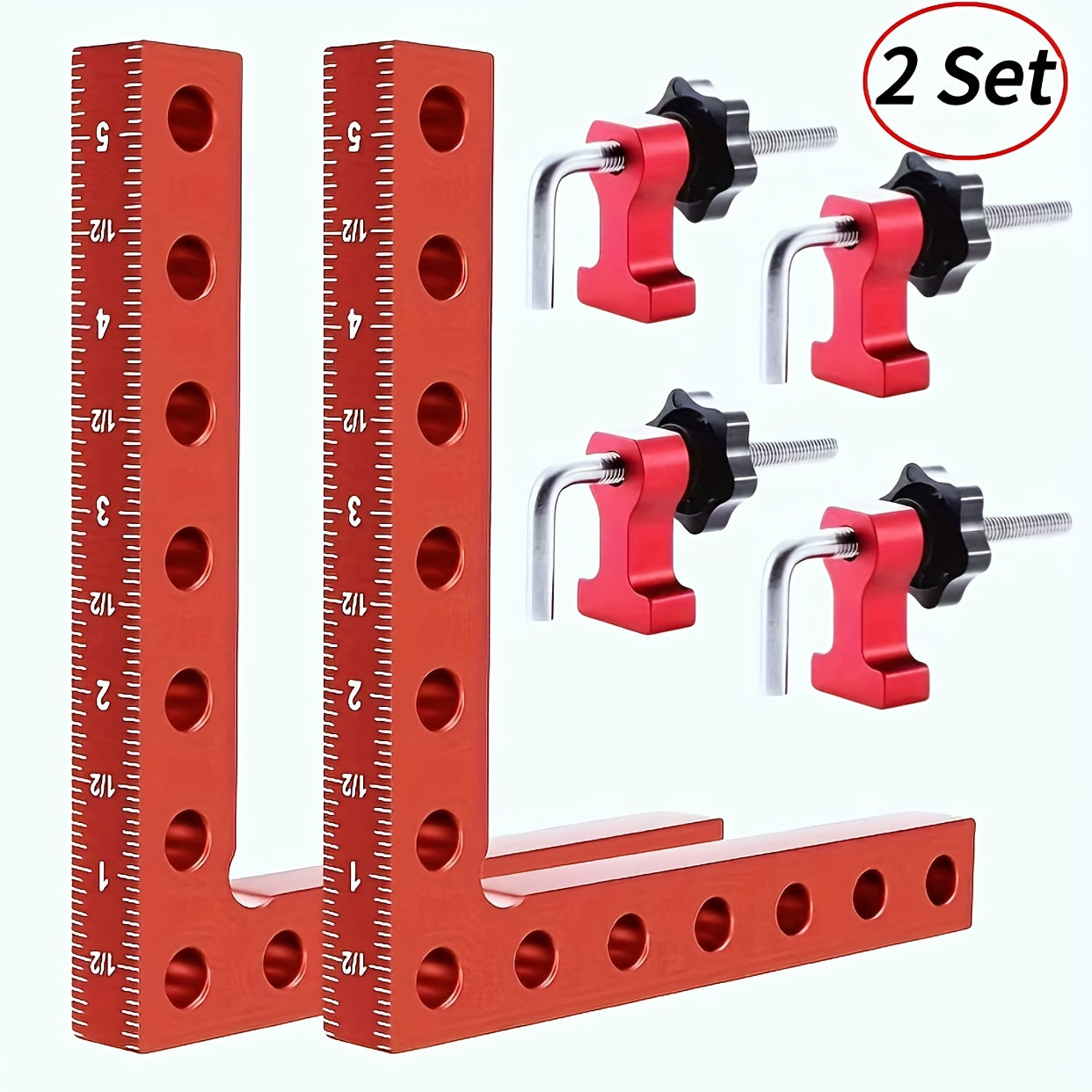 2-Pack Aluminum Alloy 90° Corner Clamps TJR5L7B