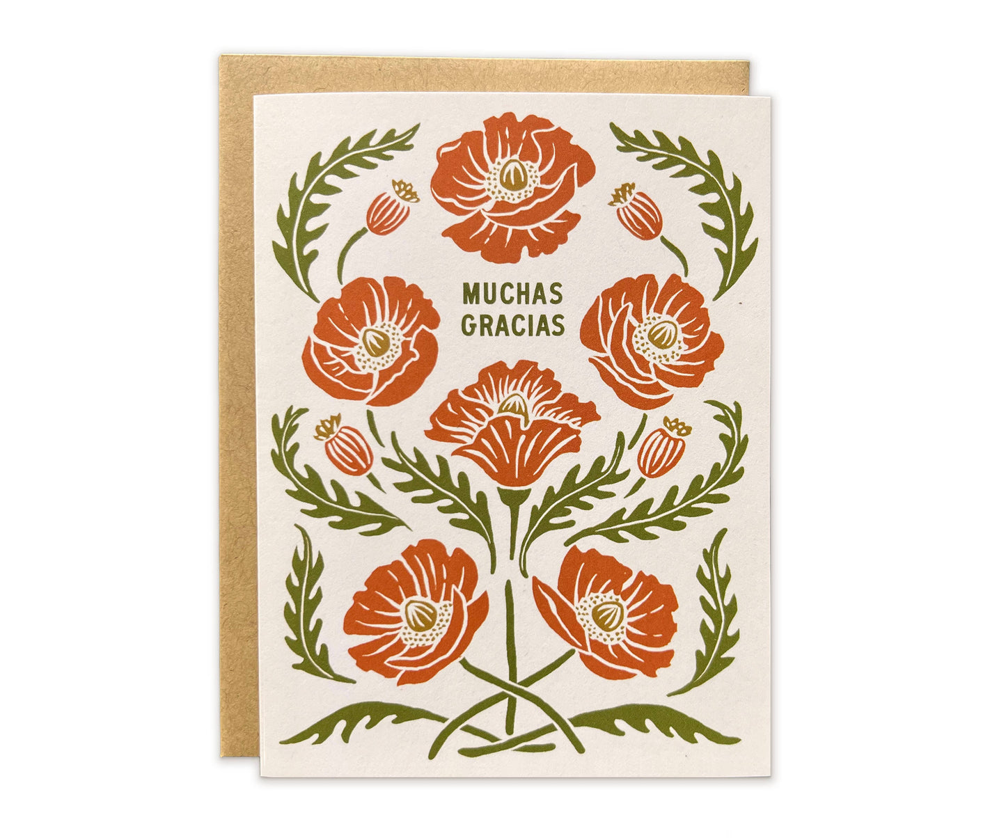 The Wild Wander - Muchas Gracias Poppies Greeting Card