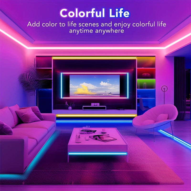 5m RGB LED Neon Light Strip with USB  Remote-EUAD