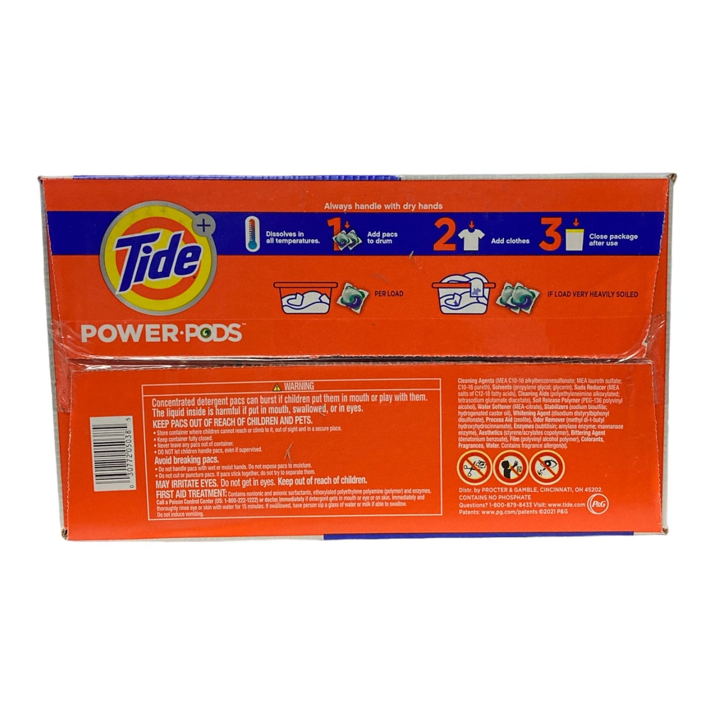 Tide Power PODS Heavy Duty Liquid Laundry Detergent Pacs Hygienic Clean (72 Ct)