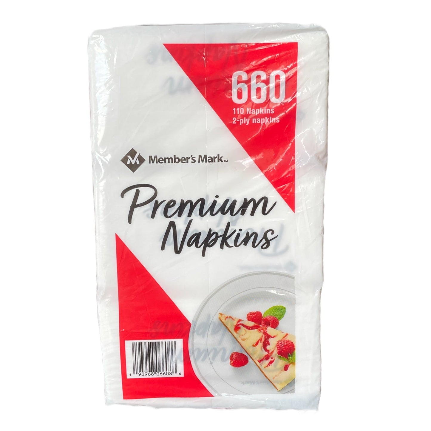 6 Pack Member's Mark Premium White 2-Ply Napkins, 13" x 12.7"