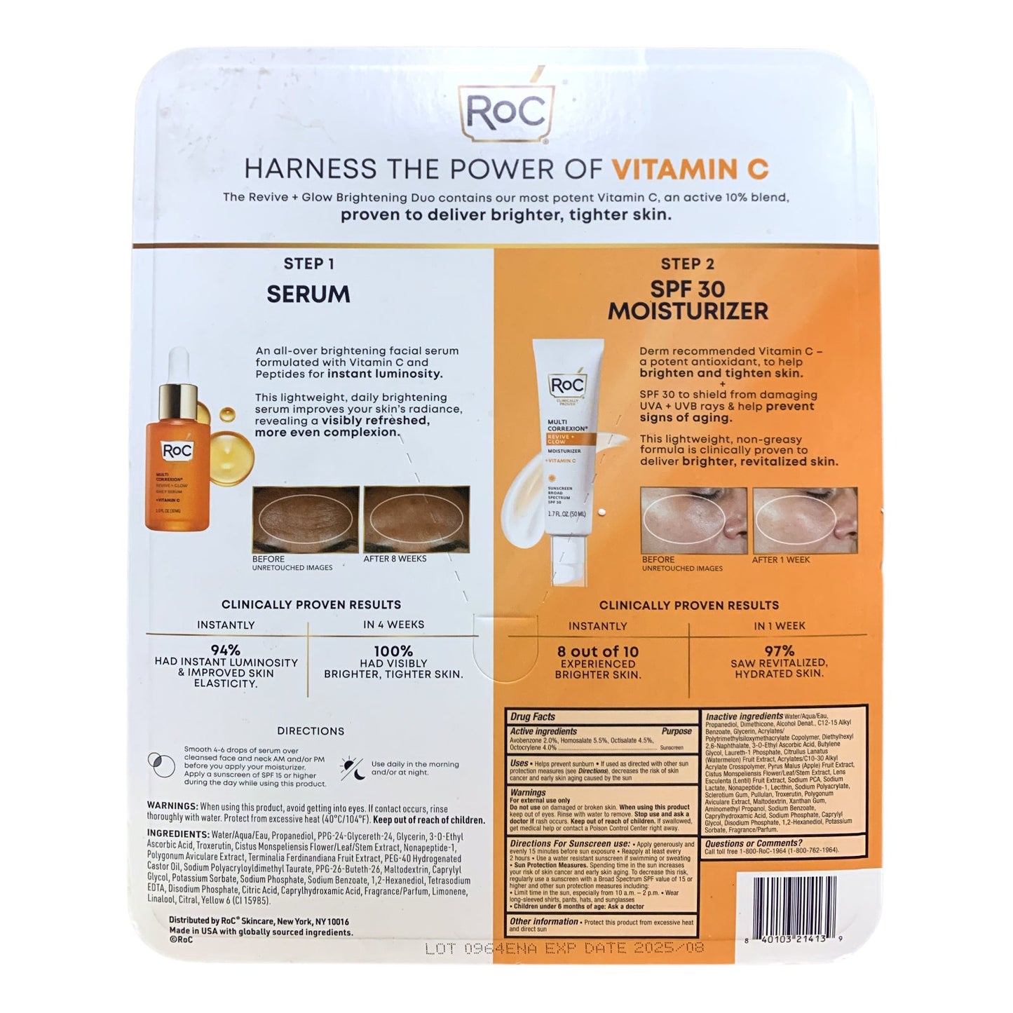 RoC Revive + Glow Brightening Duo Serum (1fl.oz.) & Moisturizer Pack (1.7fl.oz.)