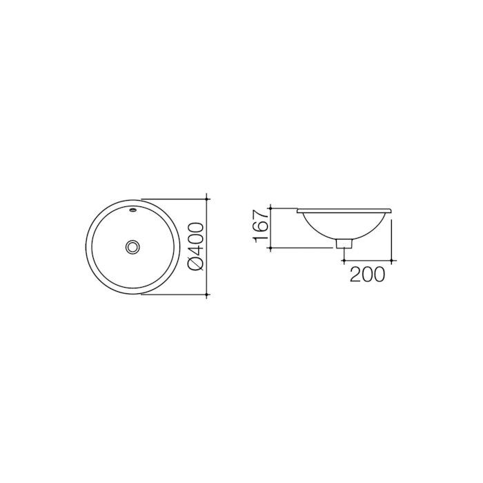 Caroma 400mm Cosmo Under / Over Counter Basin