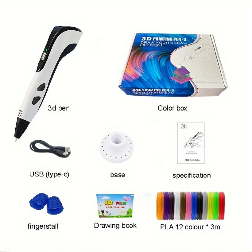 ThirdGen 3D Printing Pen Safe Stable Holiday Gift for Kids-GHCO