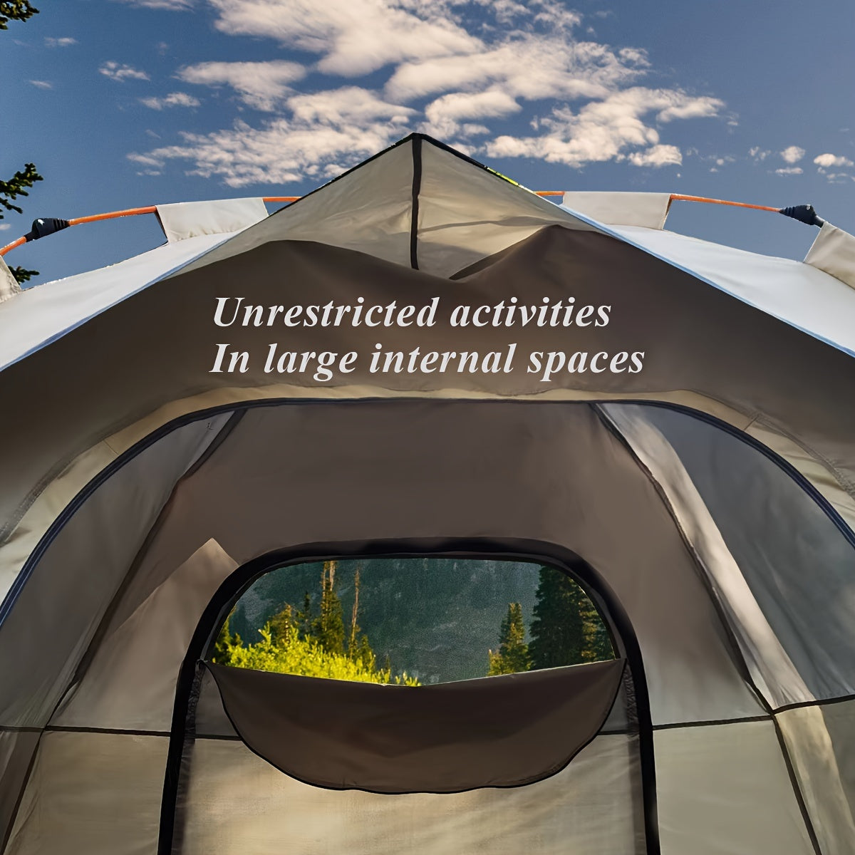 4-Person Automatic Pop-Up Tent, Waterproof & Portable TJR2X5M