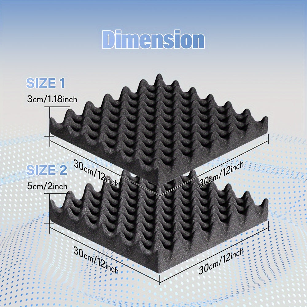 12-Pack Acoustic Foam Panels for Soundproofing - TJR3Y4K