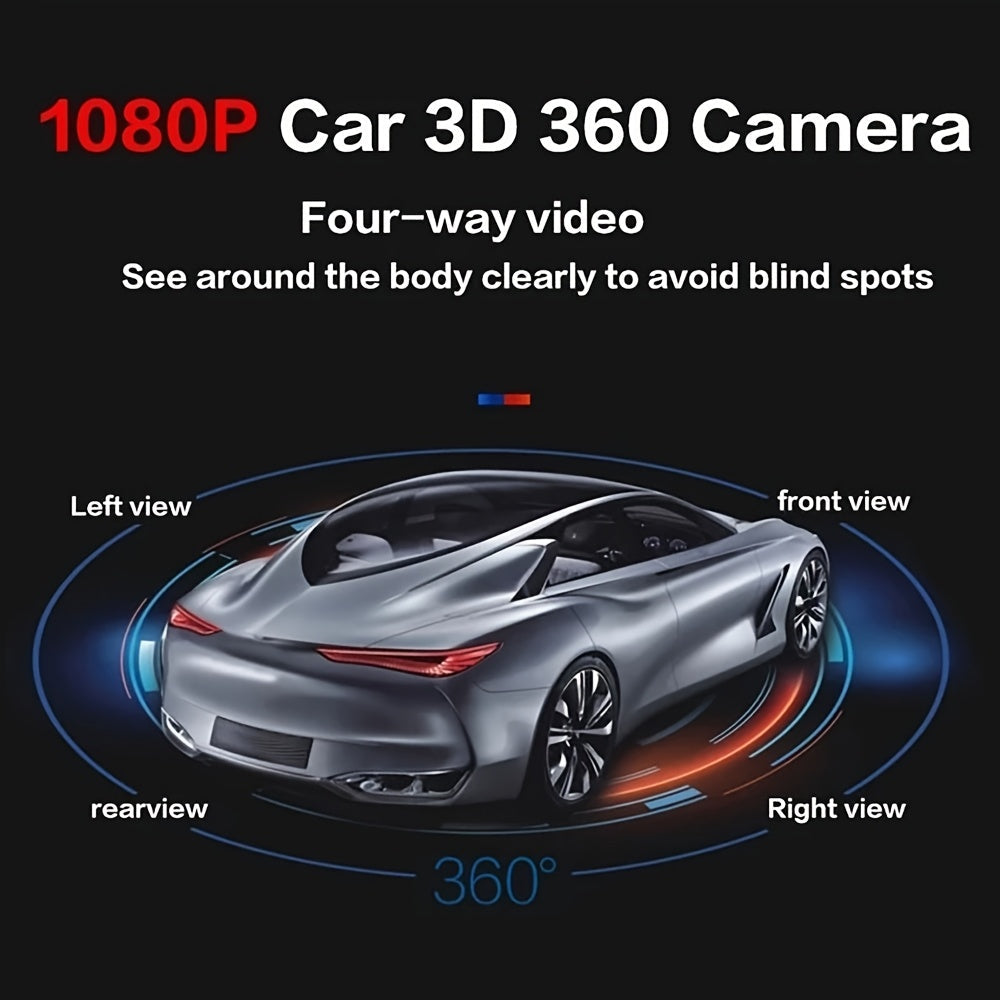 360° Bird View Car Camera with Night Vision & HD Quality TJR1X5M