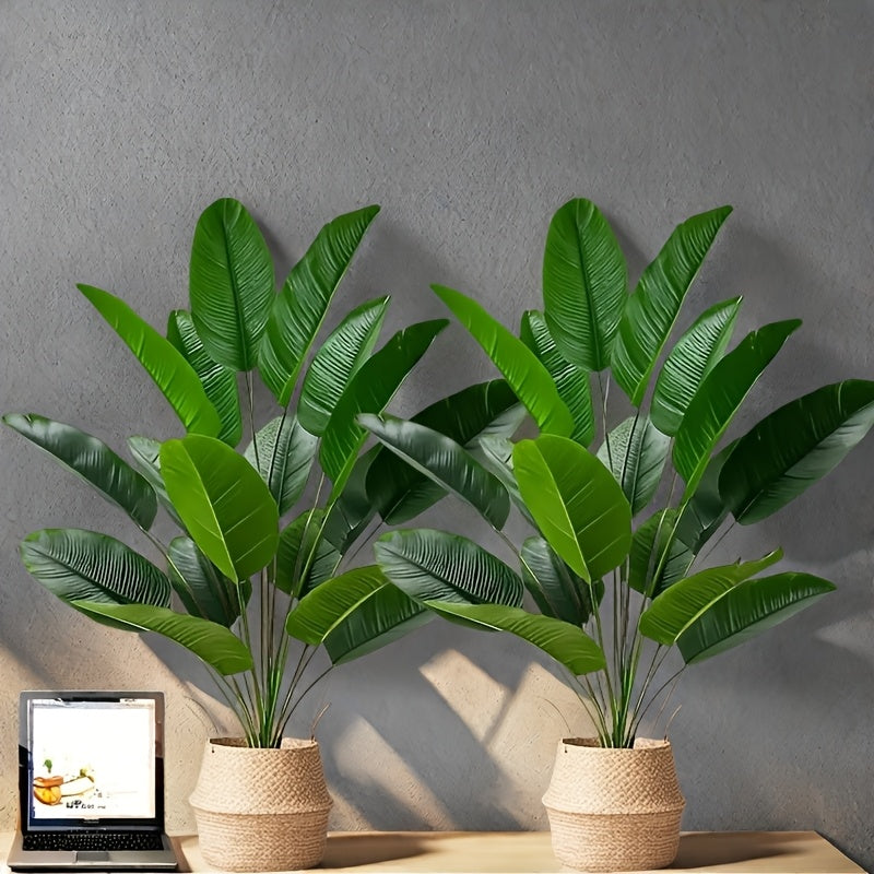 2pcs 32-inch Lifelike Artificial Banana Plants Decor - DM2N