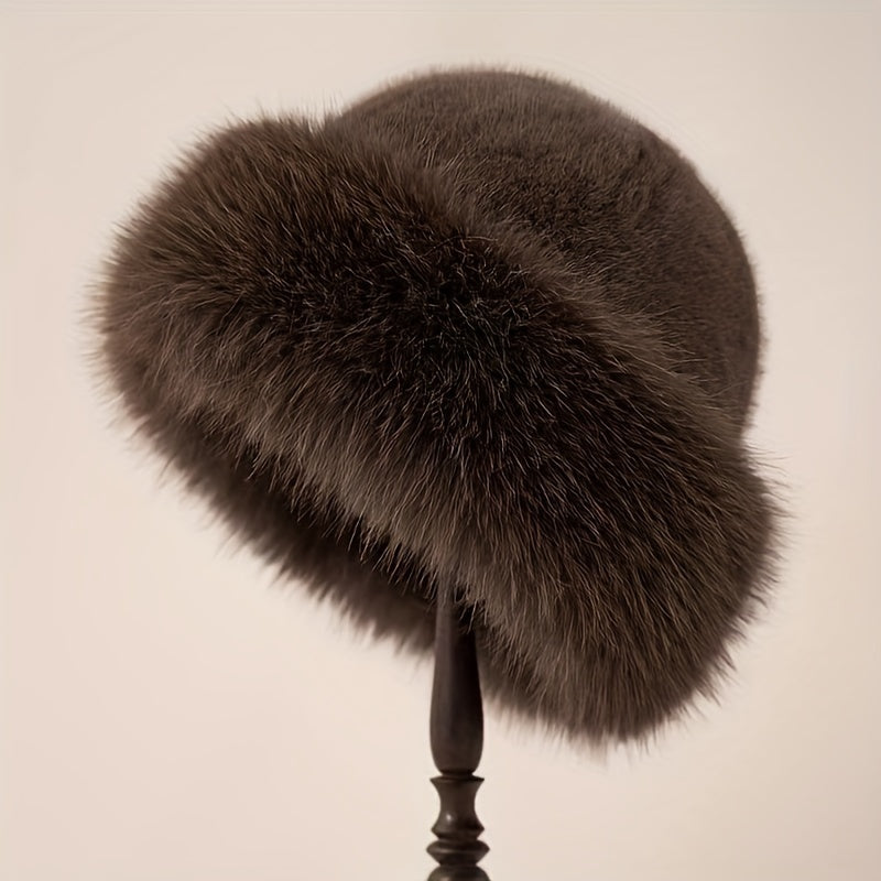 Women's Luxurious Faux Fur Bucket Hat - DJ20