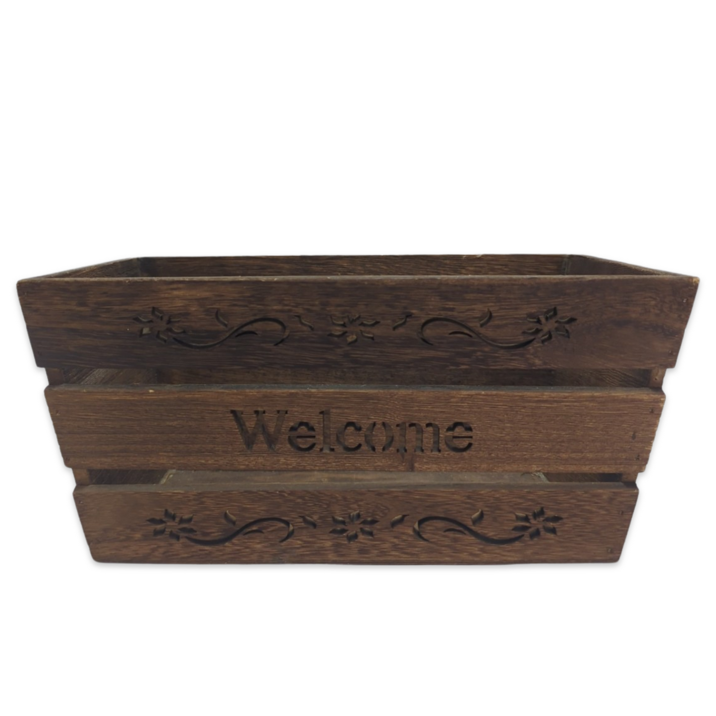 Dark Wood Welcome Crate