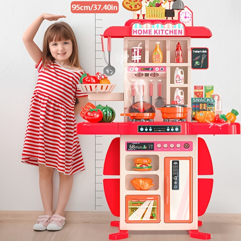 86pcs Kids' Kitchen Toy Set with Lights & Sounds TJR2M4Y