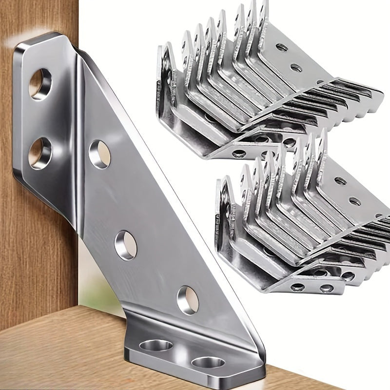 25pcs Stainless Steel Corner Braces, 90° Support TJR4D7M