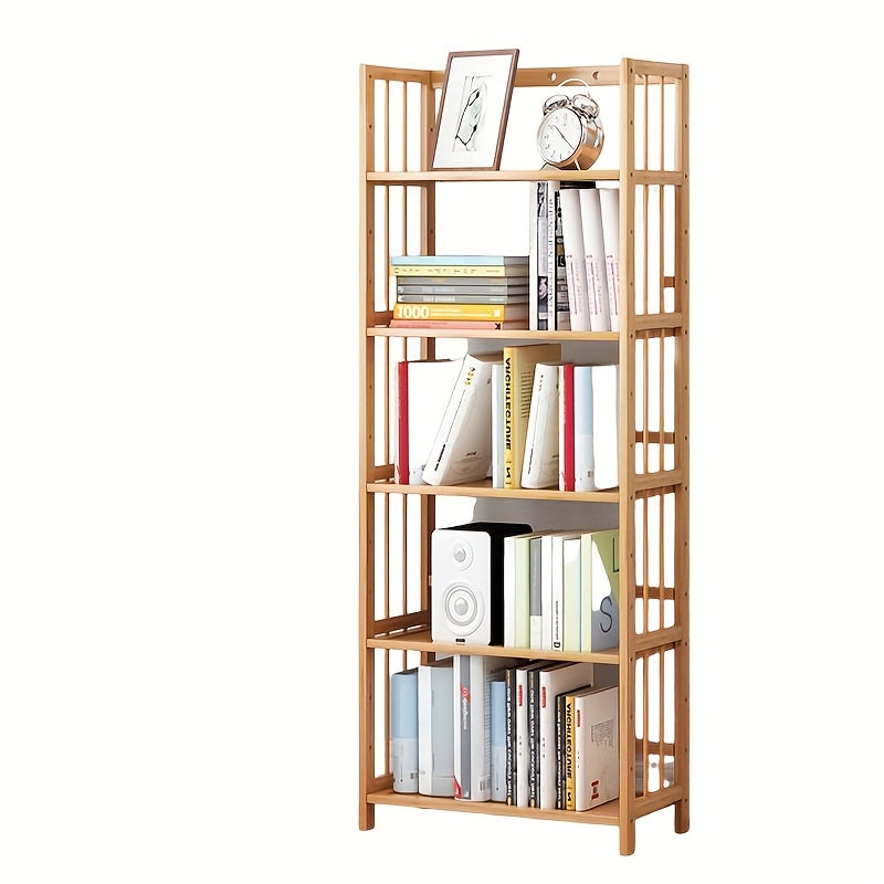 5-Tier Bamboo Bookshelf Storage Rack - XYV9