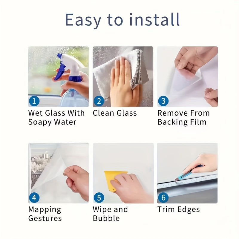 PVC Privacy Window Film Static Cling 10mil Thickness-PQEJ