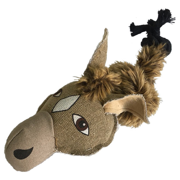 Dogline 22" Safari Horse Animal Toy with Embedded Ball & Rope