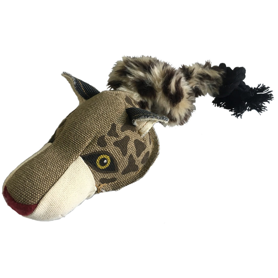 Dogline 22" Safari Leopard Animal Toy with Embedded Ball & Rope