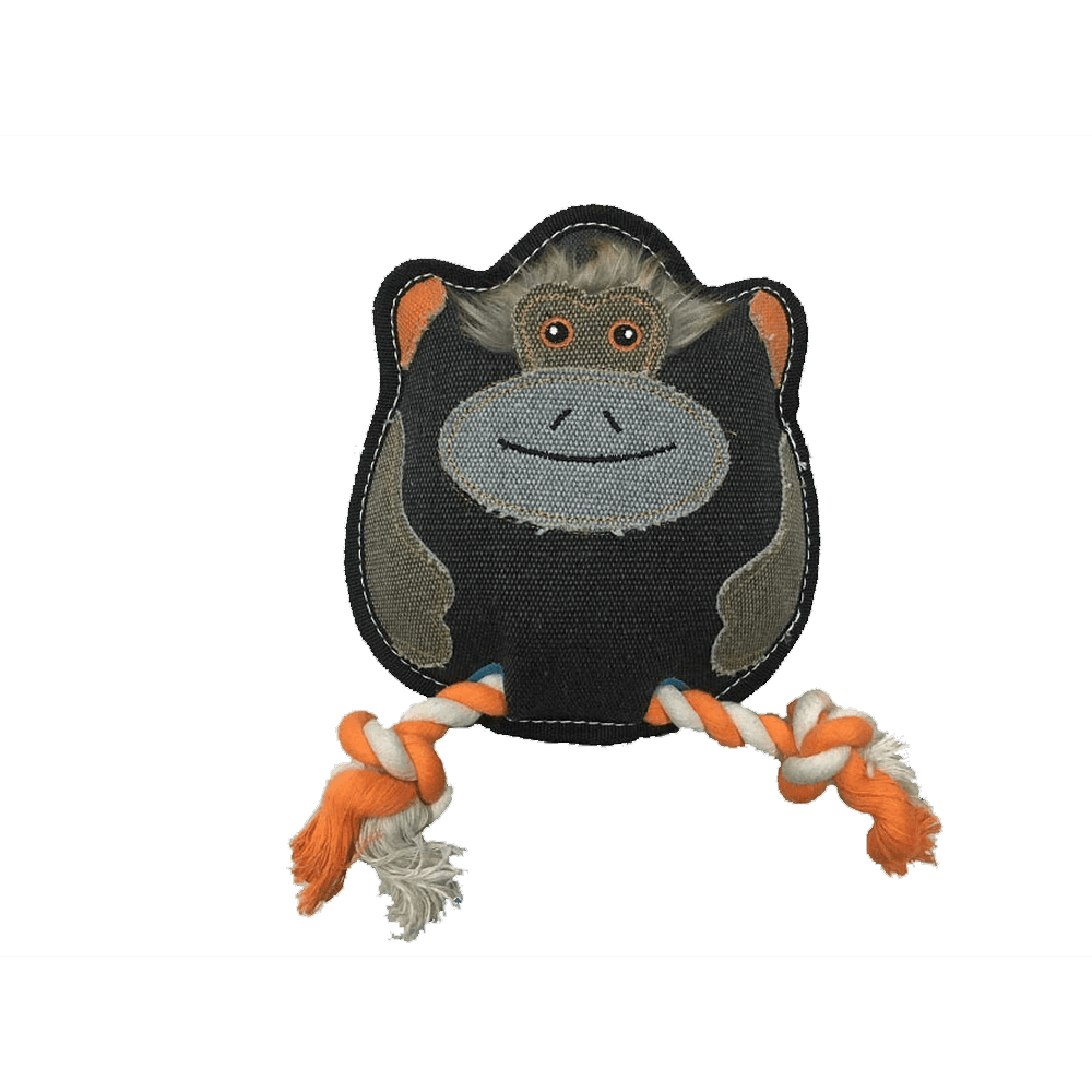 Dogline 8" Nature Monkey Animal Squeaky Toy