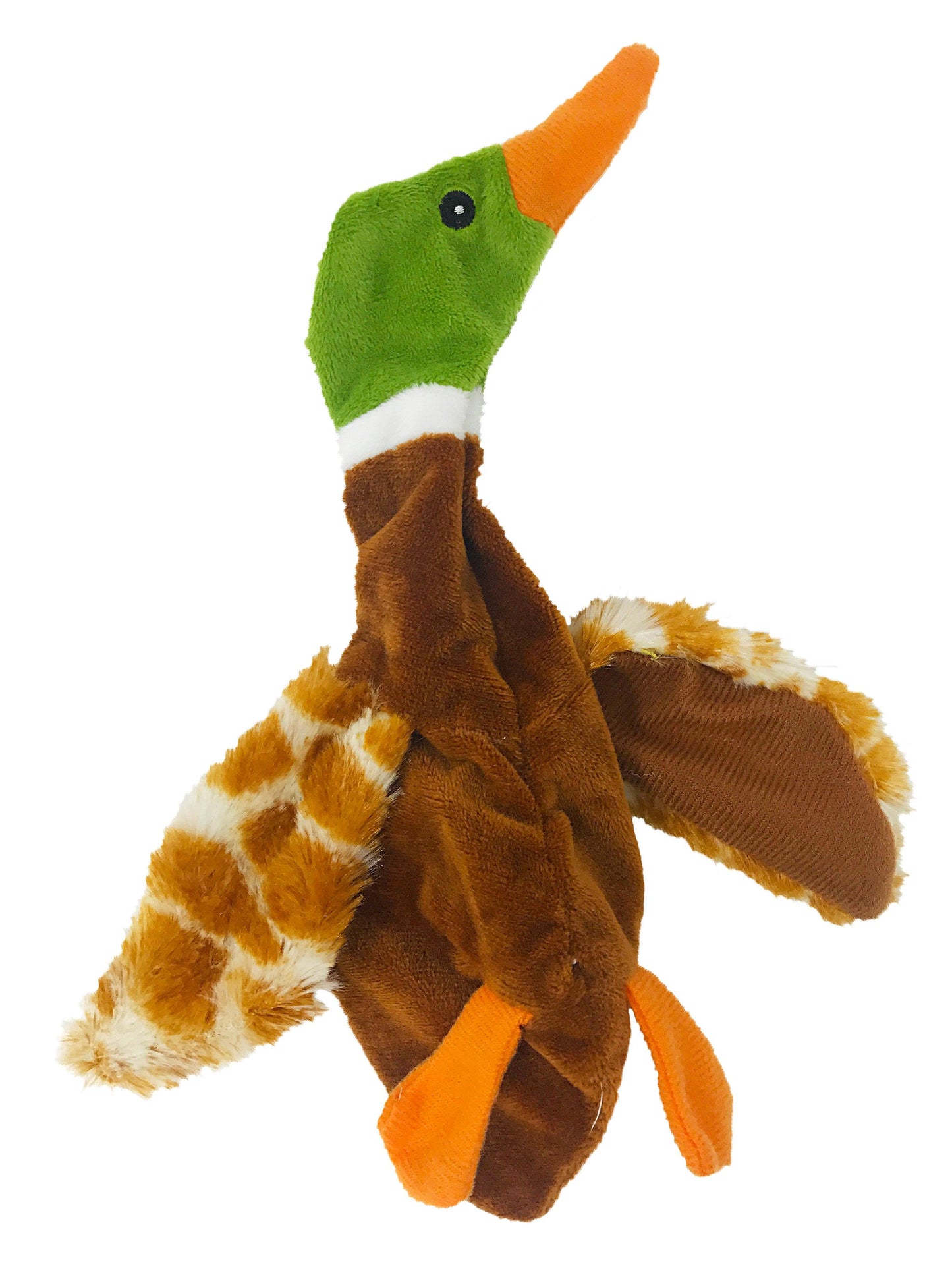 Dogline 9" Duck Brown Crinkle Dog Toy