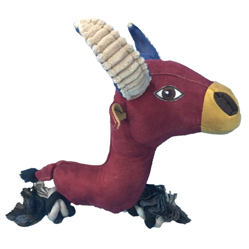 Dogline 9" Wild Cow Animal Dog Toy