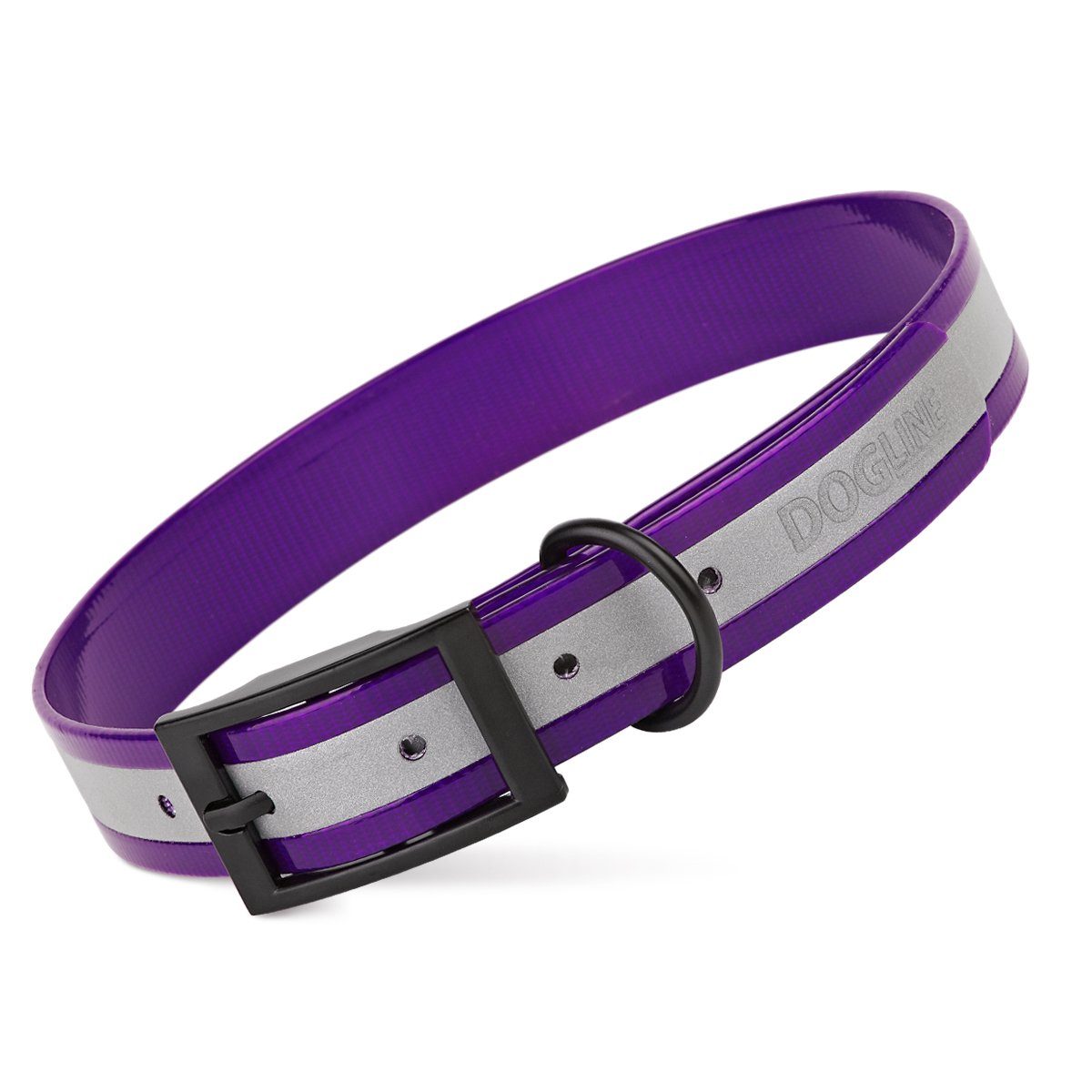 Dogline Biothane Translucent Reflective Collar