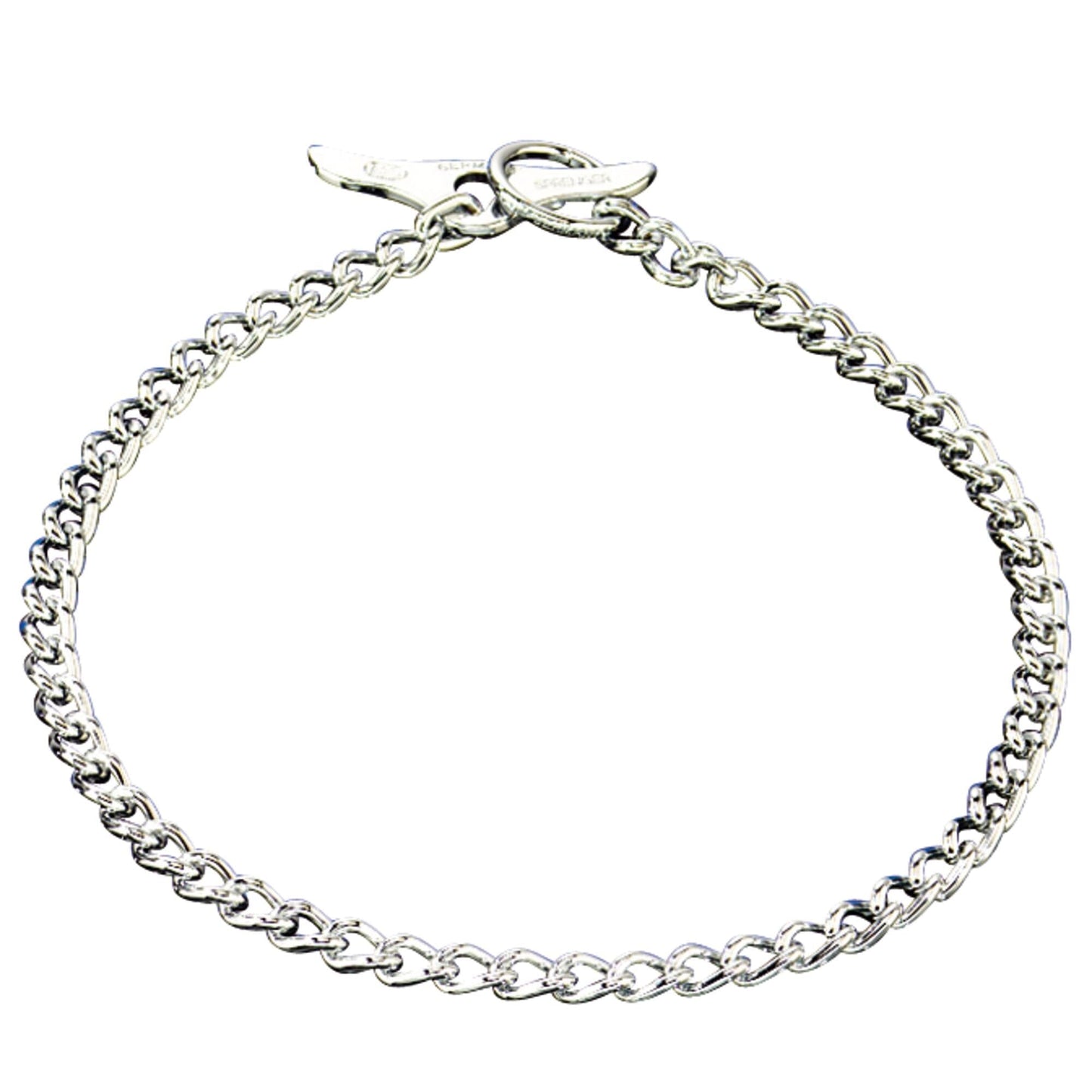Dogline Herm Sprenger - Chain Collar with Toggle-Closure - Round Links - Chrome, 2.5 mm