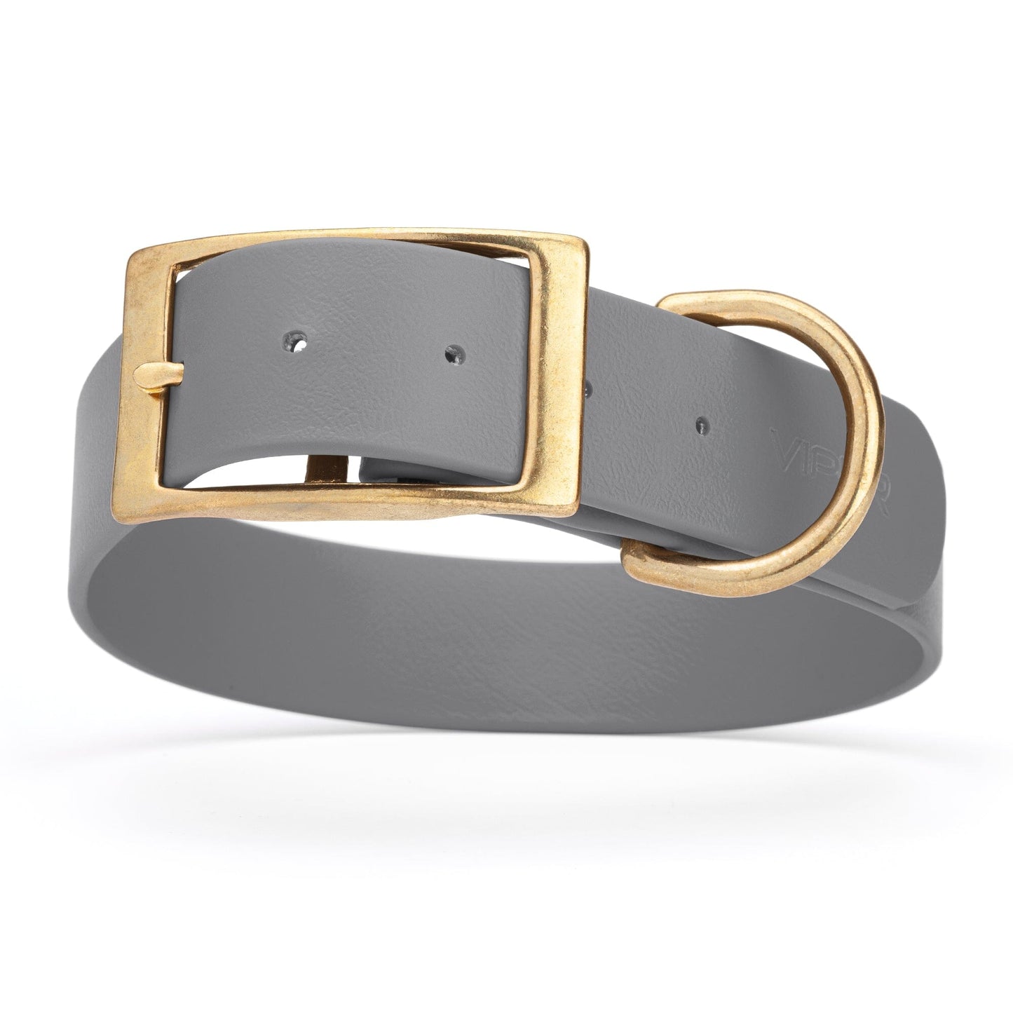 Dogline Viper Biothane Waterproof Dog Collar - Brass Hardware - Wide - Size XL (20" - 24")