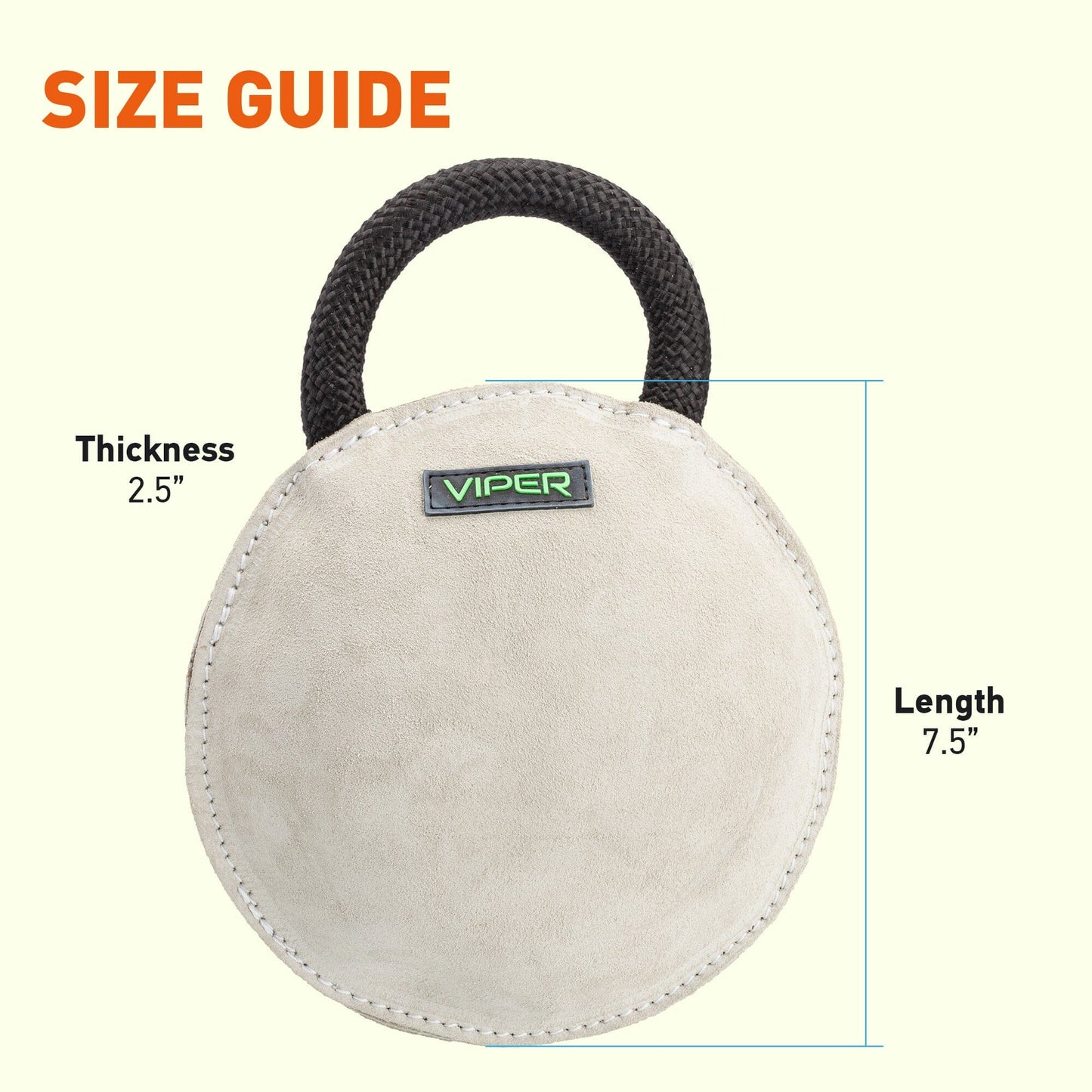 Dogline Viper Leather Round Bite Pillow