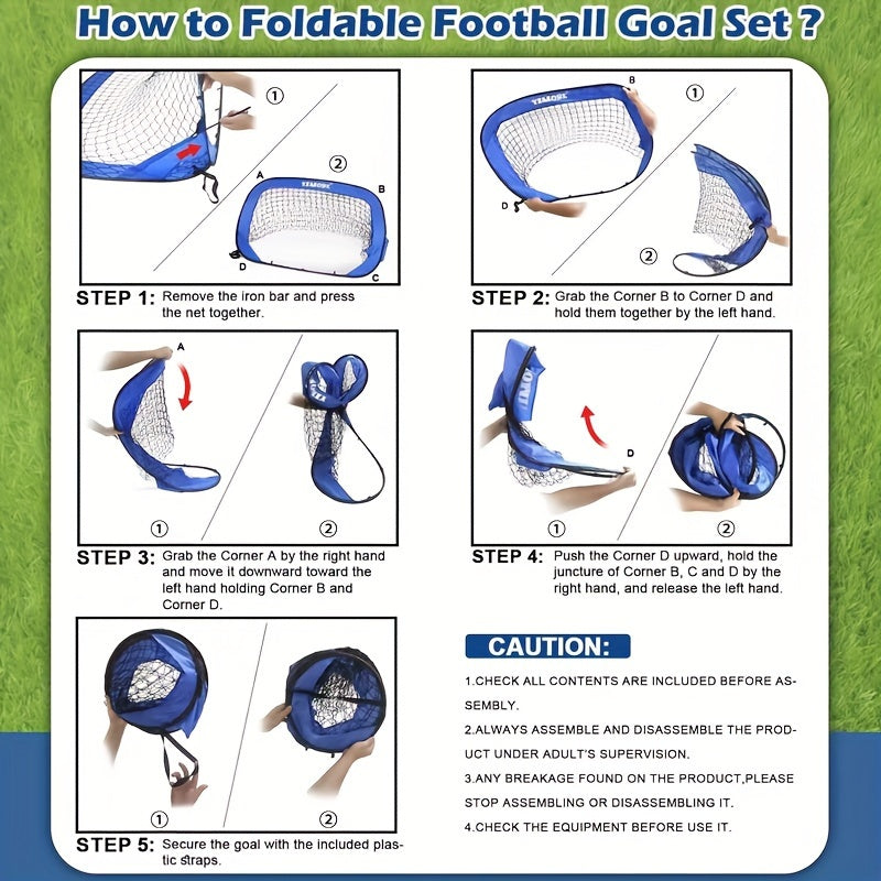 4-in-1 Portable Soccer Goal, Detachable & Multipurpose TJR6B9D