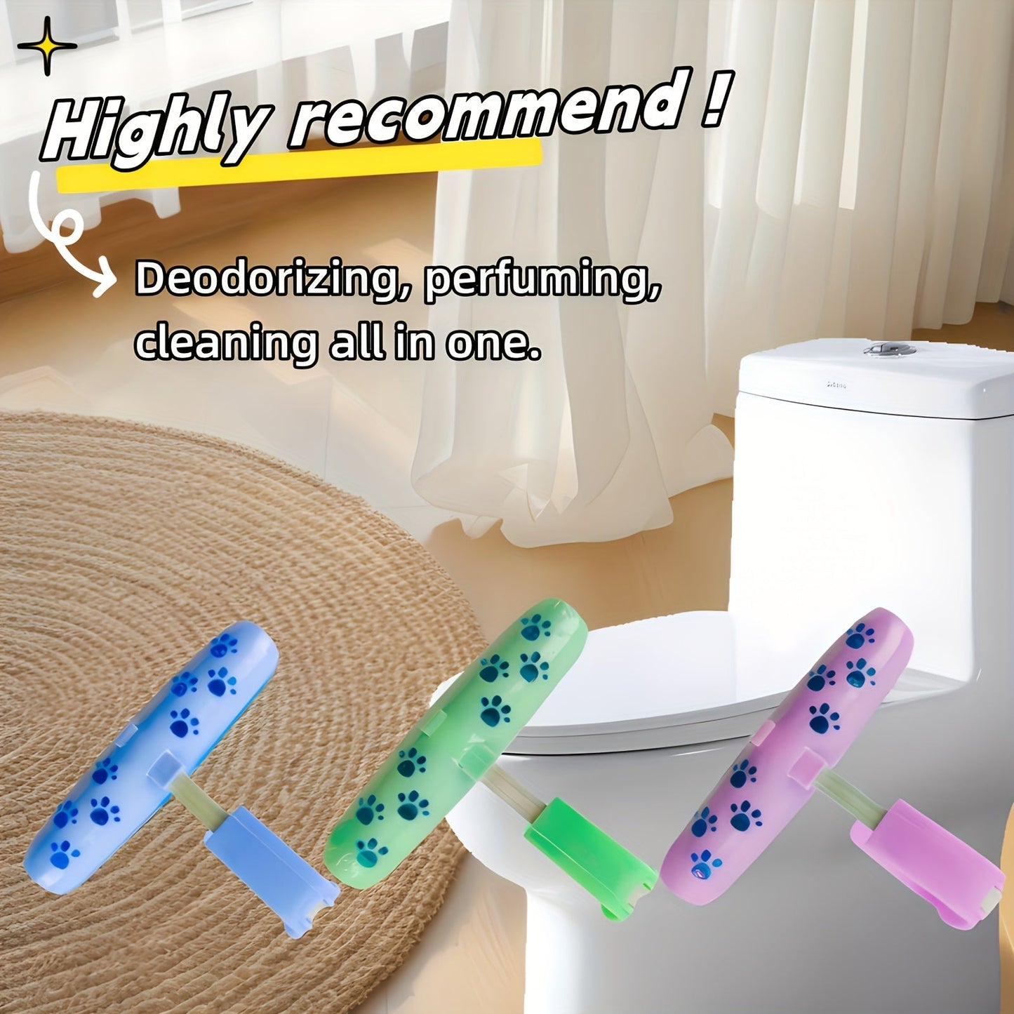 3-in-1 Automatic Toilet Cleaner & Deodorizer Gel - TJR7M9K