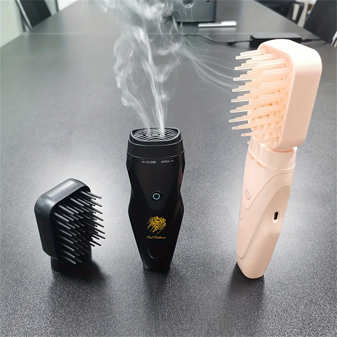 2in1 USB Aromatherapy Incense Burner Massage Comb-MR8P