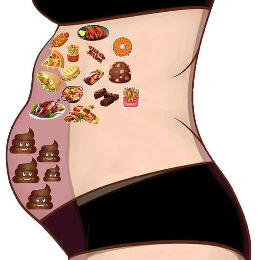 57pcs Playful Food & Poop Sticker Set, Fun Party Gift TJR4B6F