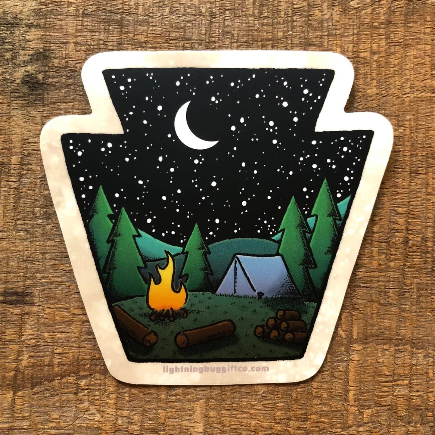 Lightning Bug Gift Co. - Campsite Keystone Pennsylvania Sticker