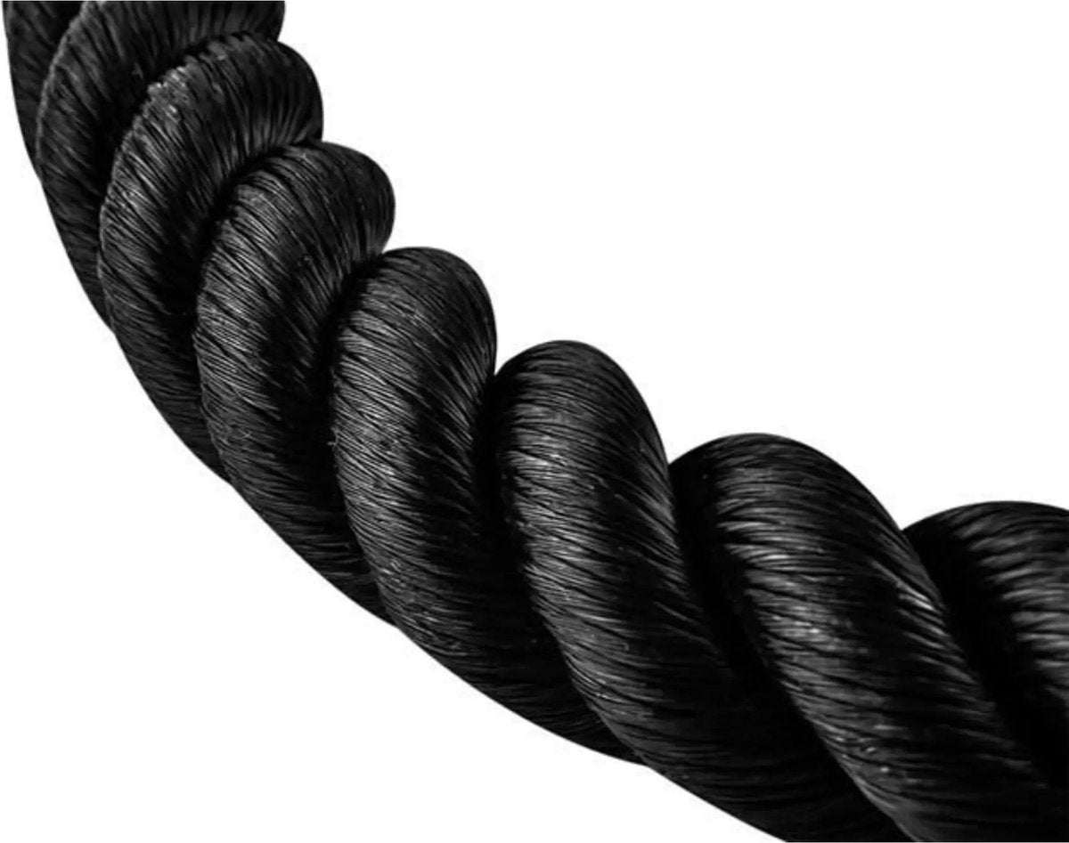 Tricep Rope - Trekkoord voor Krachtstation - Zwart - Nylon 70 CM