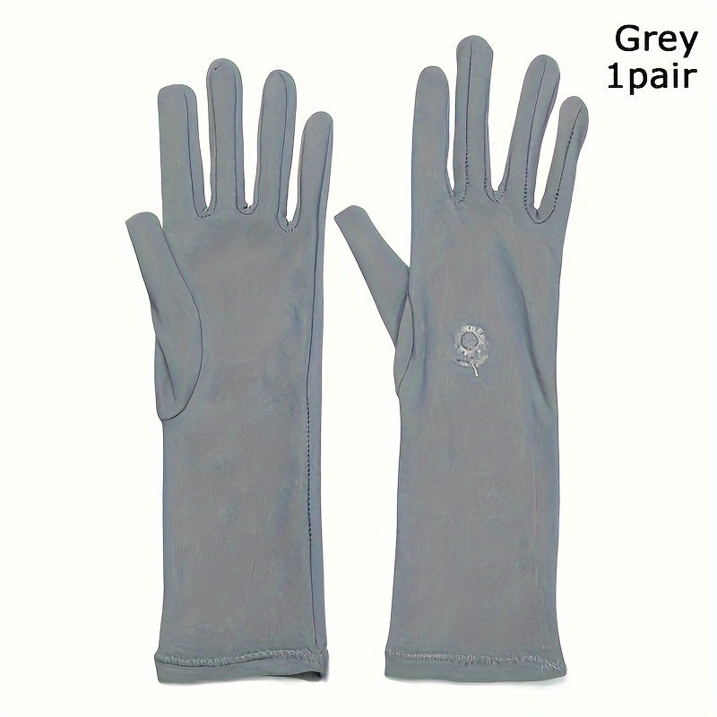 Women's Long UV Protection Driving Gloves, Non-Slip TJR3D7M