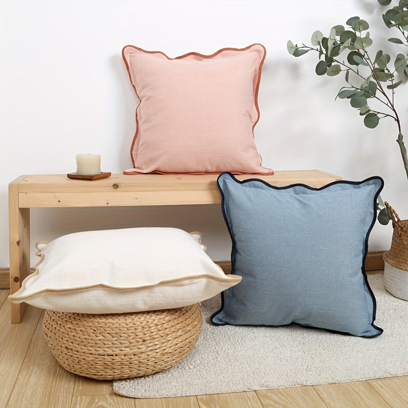 2pcs Boho Chic Scalloped Throw Pillow Covers - JC0V