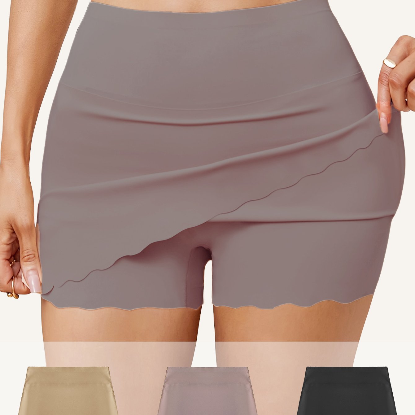 3-Pack Women's Seamless High-Waisted Briefs, Breathable TJR3F8B