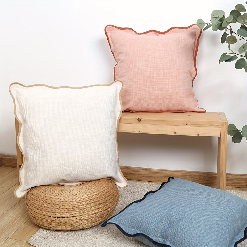2pcs Boho Chic Scalloped Throw Pillow Covers - JC0V