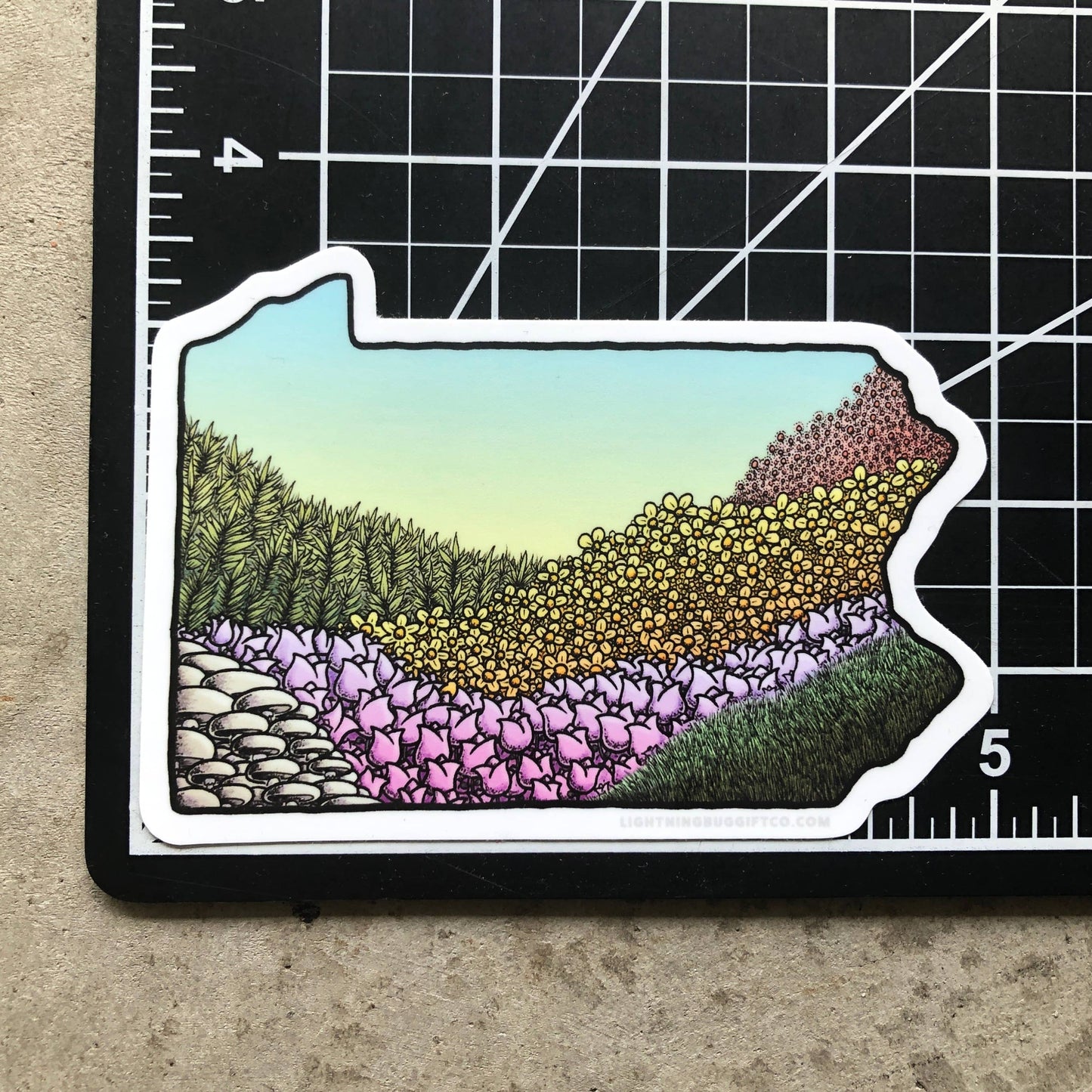 Lightning Bug Gift Co. - Pennsylvania Flowers Vinyl Sticker