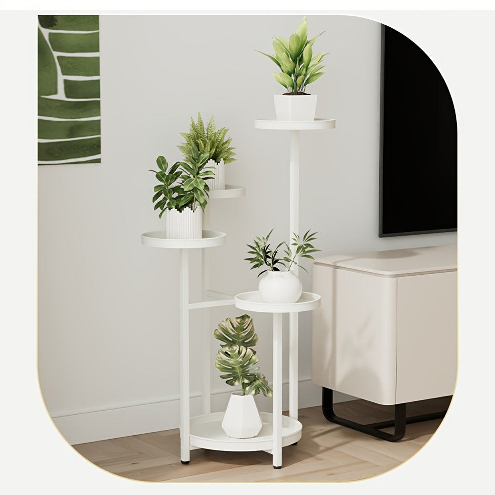 5-Tier Iron Plant Stand with Round Trays - DUI0