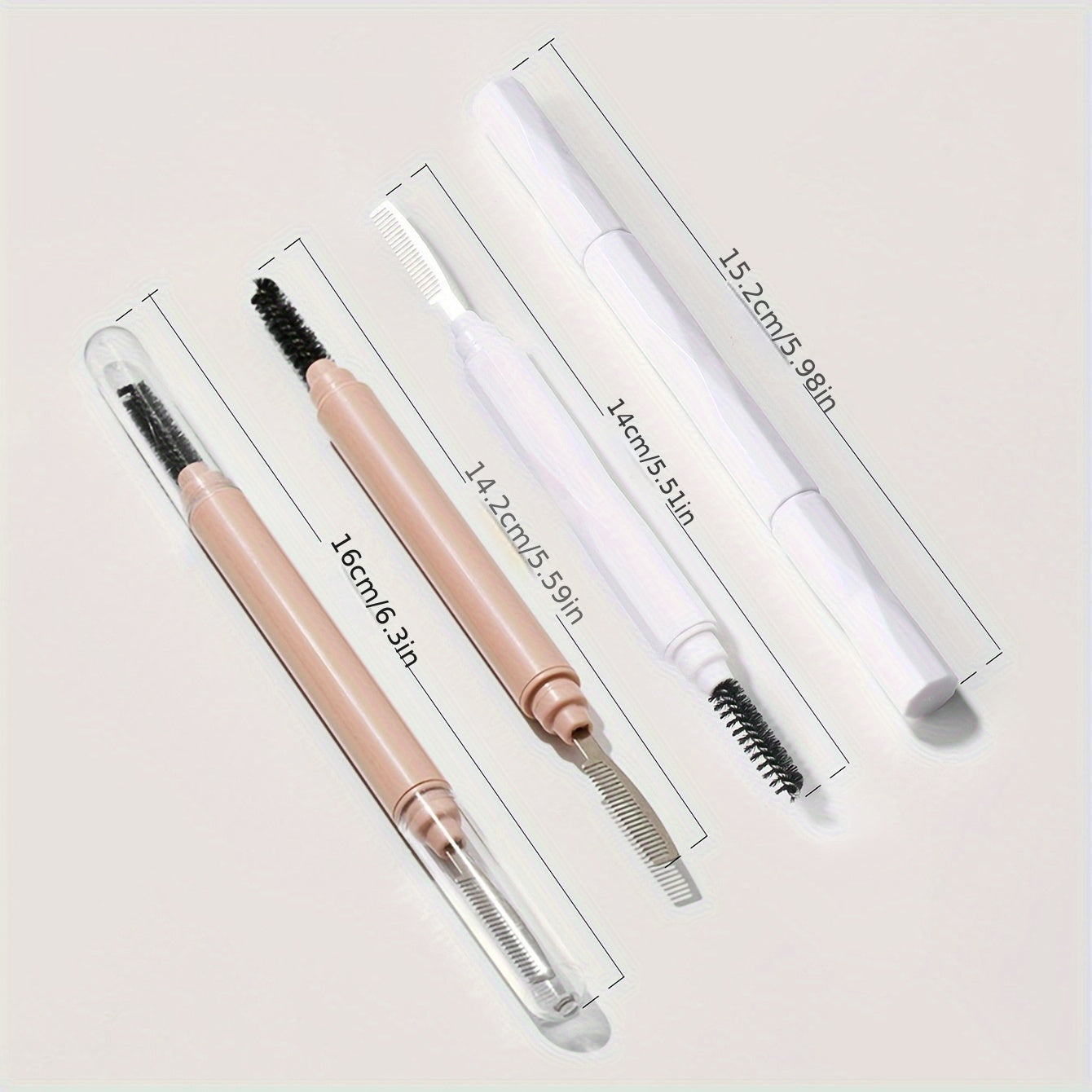 2-in-1 Dual-Ended Eyelash And Eyebrow Brush With Caps - SIJ3