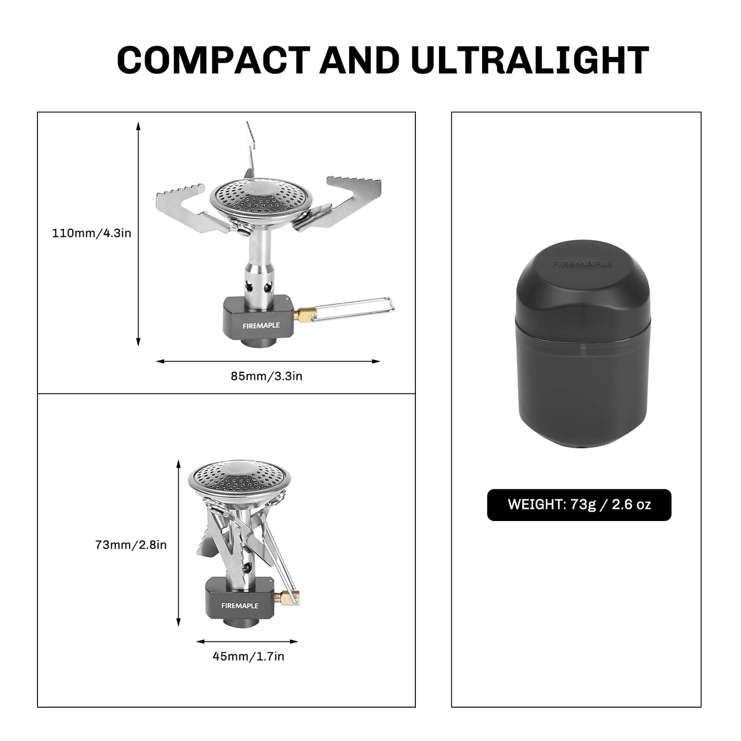Buzz Portable Backpacking Stove | 2.6 oz | 3100W