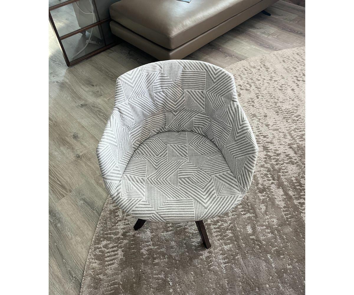 Floor Sample Flow 4-Legged Swivel Armchair (Set of 2)