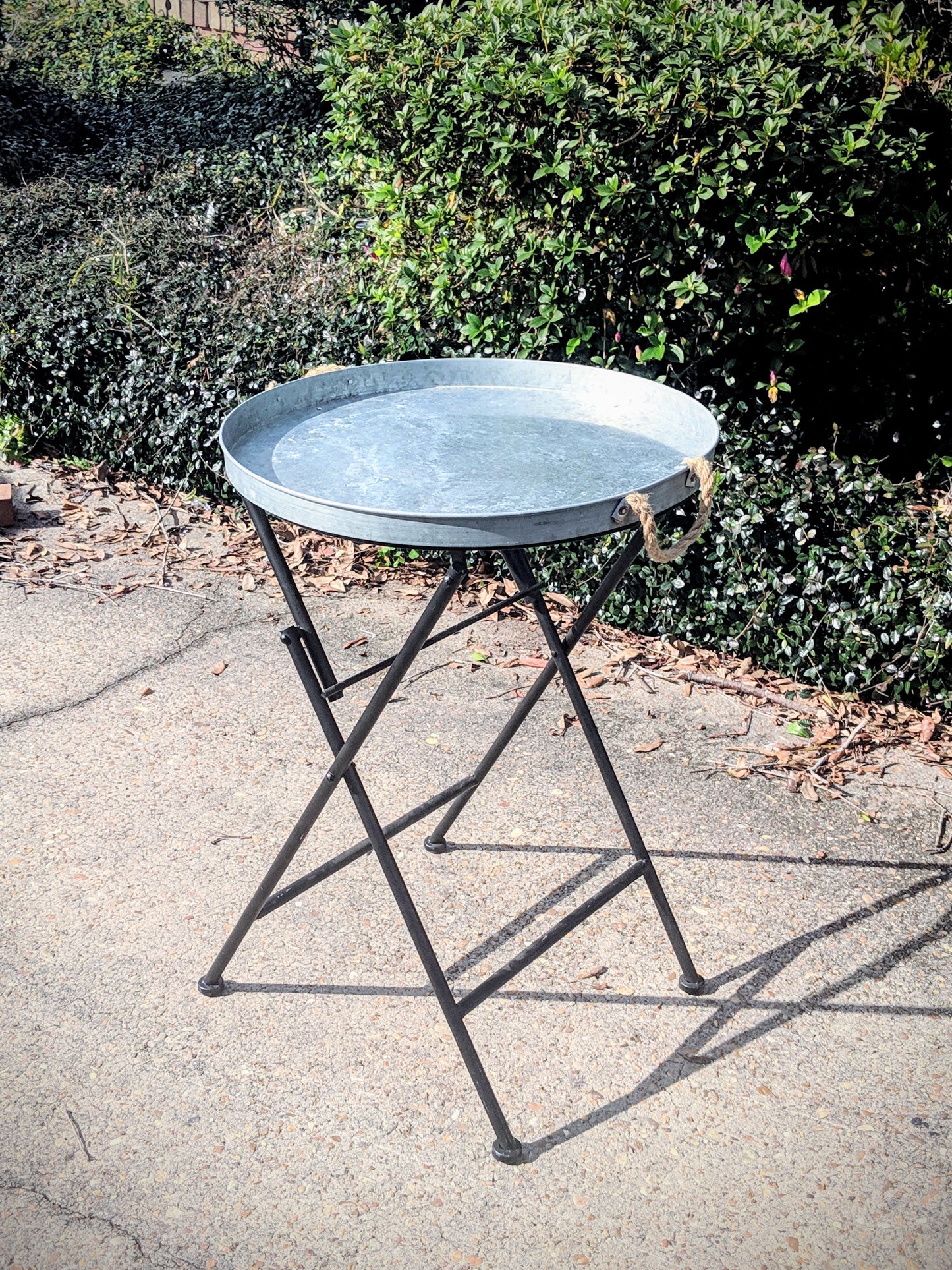 Galvanized Tray Table