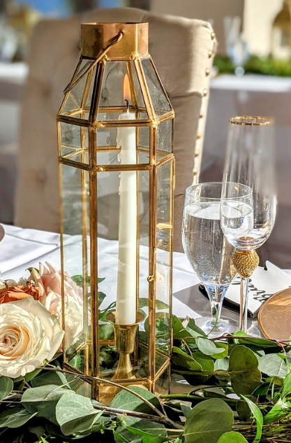 Gold Geo Sweetheart Lanterns