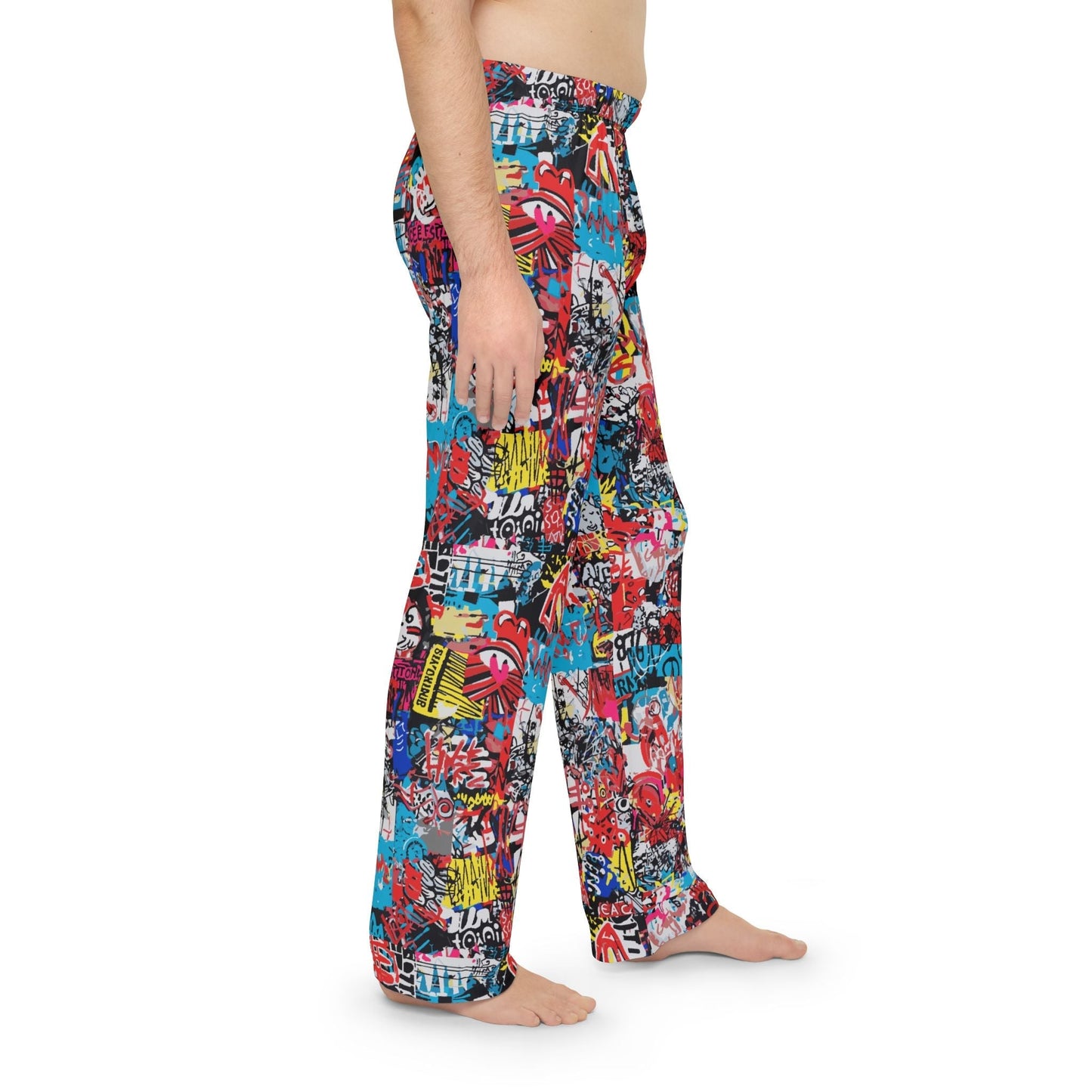 Graffiti Collage Pajama Pants | Street Art All-Over Print Lounge Pants
